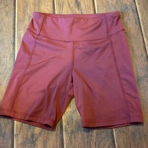 Red Biker Shorts